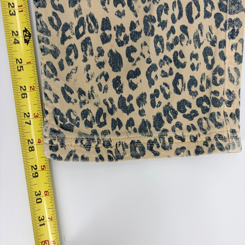 Pilcro The Wanderer Jeans Women's 30 Leopard Print Relaxed-Leg double knee - Picture 10 of 10